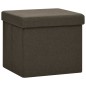 vidaXL Taburete plegable almacenaje estampado gatos tela marrón oscuro vidaXL Taburete plegable almacenaje estampado gatos tela marrón oscuro
