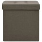 vidaXL Taburetes de almacenaje plegables 2 uds lino sintético marrón vidaXL Taburetes de almacenaje plegables 2 uds lino sintético marrón