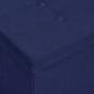 vidaXL Banco de almacenamiento plegable lino sintético azul vidaXL Banco de almacenamiento plegable lino sintético azul