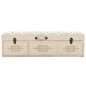 vidaXL Banco de almacenaje madera maciza de abeto y tela 110 cm vidaXL Banco de almacenaje madera maciza de abeto y tela 110 cm