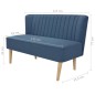 vidaXL Sofá de tela azul 117x55,5x77 cm  