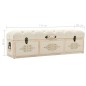 vidaXL Banco de almacenaje madera maciza de abeto y tela 110 cm vidaXL Banco de almacenaje madera maciza de abeto y tela 110 cm