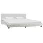 vidaXL Estructura de cama de cuero sintético blanco 180x200 cm vidaXL Estructura de cama de cuero sintético blanco 180x200 cm
