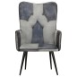vidaXL Sillón orejero de cuero auténtico gris canela vidaXL Sillón orejero de cuero auténtico gris canela