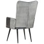 vidaXL Sillón orejero de cuero auténtico gris canela vidaXL Sillón orejero de cuero auténtico gris canela