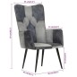 vidaXL Sillón orejero de cuero auténtico gris canela vidaXL Sillón orejero de cuero auténtico gris canela
