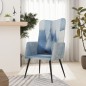 vidaXL Sillón orejero de tela vaquera patchwork vidaXL Sillón orejero de tela vaquera patchwork