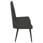 vidaXL Sillón orejero de cuero auténtico negro canela vidaXL Sillón orejero de cuero auténtico negro canela