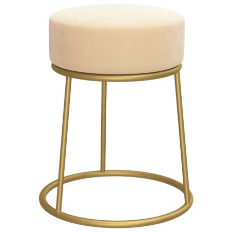 vidaXL Hocker redondo terciopelo albaricoque