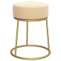 vidaXL Hocker redondo terciopelo albaricoque vidaXL Hocker redondo terciopelo albaricoque
