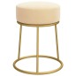 vidaXL Hocker redondo terciopelo albaricoque vidaXL Hocker redondo terciopelo albaricoque