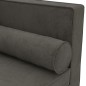 vidaXL Sofá diván con cojines y cojín de cabeza terciopelo gris oscuro vidaXL Sofá diván con cojines y cojín de cabeza terciopelo gris oscuro