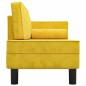 vidaXL Sofá diván con cojines y cojín de cabeza terciopelo amarillo vidaXL Sofá diván con cojines y cojín de cabeza terciopelo amarillo
