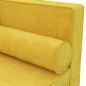 vidaXL Sofá diván con cojines y cojín de cabeza terciopelo amarillo vidaXL Sofá diván con cojines y cojín de cabeza terciopelo amarillo