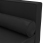 vidaXL Sofá diván con cojines y cojín de cabeza cuero sintético negro vidaXL Sofá diván con cojines y cojín de cabeza cuero sintético negro