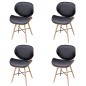 vidaXL Sillas de comedor 4 unidades cuero sintético y madera curvada vidaXL Sillas de comedor 4 unidades cuero sintético y madera curvada