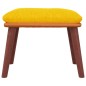 vidaXL Reposapiés tela y cuero sintético amarillo mostaza 45x29,5x35cm vidaXL Reposapiés tela y cuero sintético amarillo mostaza 45x29,5x35cm