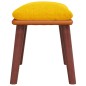 vidaXL Reposapiés tela y cuero sintético amarillo mostaza 45x29,5x35cm vidaXL Reposapiés tela y cuero sintético amarillo mostaza 45x29,5x35cm