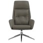 vidaXL Sillón de relax de cuero auténtico gris vidaXL Sillón de relax de cuero auténtico gris