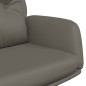 vidaXL Sillón de relax de cuero auténtico gris vidaXL Sillón de relax de cuero auténtico gris