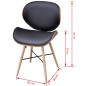 vidaXL Sillas de comedor 4 unidades cuero sintético y madera curvada vidaXL Sillas de comedor 4 unidades cuero sintético y madera curvada