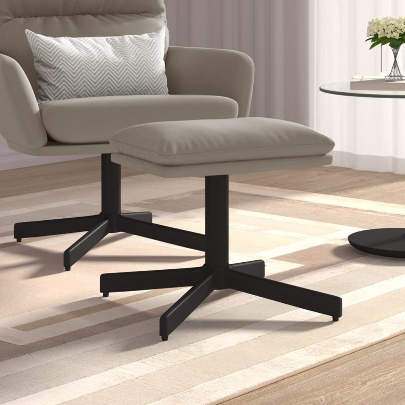 vidaXL Reposapiés de terciopelo gris claro 60x60x36 cm vidaXL Reposapiés de terciopelo gris claro 60x60x36 cm