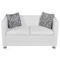 vidaXL Conjunto de sofás de 2 y 3 plazas y sillón de cuero artificial blanco vidaXL Conjunto de sofás de 2 y 3 plazas y sillón de cuero artificial blanco
