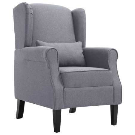 vidaXL Sillón de tela gris oscuro