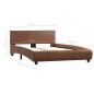 vidaXL Estructura de cama de cuero sintético marrón 120x200 cm vidaXL Estructura de cama de cuero sintético marrón 120x200 cm