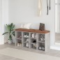 vidaXL Banco zapatero madera contrachapada gris hormigón 103x30x48 cm vidaXL Banco zapatero madera contrachapada gris hormigón 103x30x48 cm