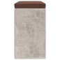 vidaXL Banco zapatero madera contrachapada gris hormigón 103x30x48 cm vidaXL Banco zapatero madera contrachapada gris hormigón 103x30x48 cm