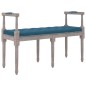vidaXL Banco de terciopelo azul 110x40x70 cm vidaXL Banco de terciopelo azul 110x40x70 cm