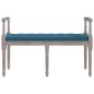vidaXL Banco de terciopelo azul 110x40x70 cm vidaXL Banco de terciopelo azul 110x40x70 cm