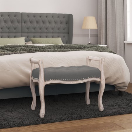 vidaXL Banco de tela gris oscuro 80x45x60 cm