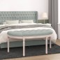 vidaXL Banco de terciopelo gris claro 110,5x45x49 cm vidaXL Banco de terciopelo gris claro 110,5x45x49 cm