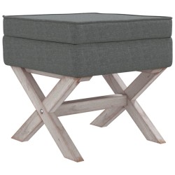 vidaXL Taburete con almacenaje tela gris oscuro 45x45x49 cm