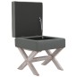 vidaXL Taburete con almacenaje tela gris oscuro 45x45x49 cm vidaXL Taburete con almacenaje tela gris oscuro 45x45x49 cm