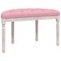 vidaXL Banco de terciopelo rosa 81,5x41x49 cm vidaXL Banco de terciopelo rosa 81,5x41x49 cm