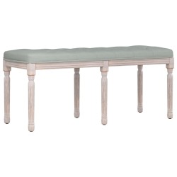 vidaXL Banco de terciopelo gris claro 110x40x49 cm