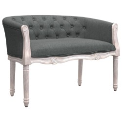 vidaXL Banco de tela gris oscuro 98x56x69 cm
