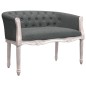 vidaXL Banco de tela gris oscuro 98x56x69 cm vidaXL Banco de tela gris oscuro 98x56x69 cm