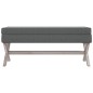 vidaXL Taburete con almacenaje tela gris oscuro 110x45x49 cm vidaXL Taburete con almacenaje tela gris oscuro 110x45x49 cm
