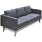 vidaXL Conjunto de sofás de 2 y 3 plazas de tela gris oscuro vidaXL Conjunto de sofás de 2 y 3 plazas de tela gris oscuro