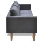 vidaXL Conjunto de sofás de 2 y 3 plazas de tela gris oscuro vidaXL Conjunto de sofás de 2 y 3 plazas de tela gris oscuro