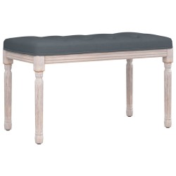 vidaXL Banco de terciopelo gris oscuro 80x40x49 cm
