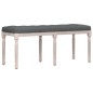 vidaXL Banco de tela gris oscuro 110x40x49 cm vidaXL Banco de tela gris oscuro 110x40x49 cm