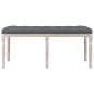 vidaXL Banco de tela gris oscuro 110x40x49 cm vidaXL Banco de tela gris oscuro 110x40x49 cm