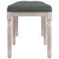 vidaXL Banco de tela gris oscuro 110x40x49 cm vidaXL Banco de tela gris oscuro 110x40x49 cm