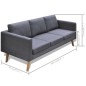 vidaXL Conjunto de sofás de 2 y 3 plazas de tela gris oscuro vidaXL Conjunto de sofás de 2 y 3 plazas de tela gris oscuro