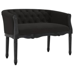 vidaXL Banco de terciopelo negro 98x56x69 cm